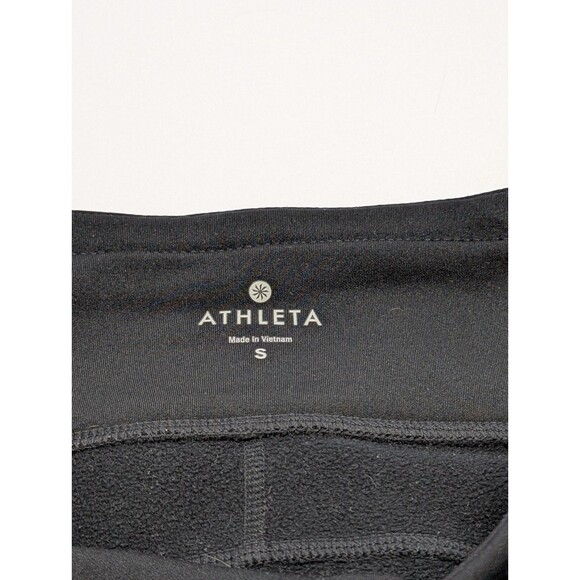 Athleta Womens Small Black Street To Summit Fleece Lined Gray Stripe Pant 456995 - Picture 3 of 6